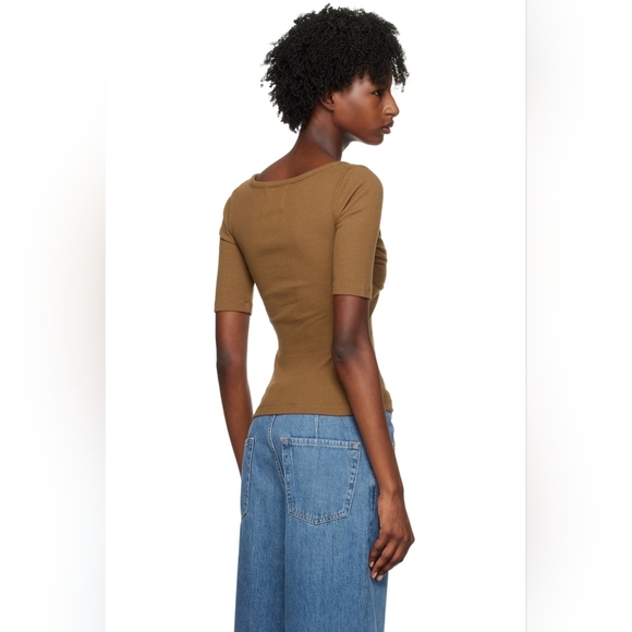 Citizens Of Humanity Parie Twist Top Brown sz S - Picture 3 of 10